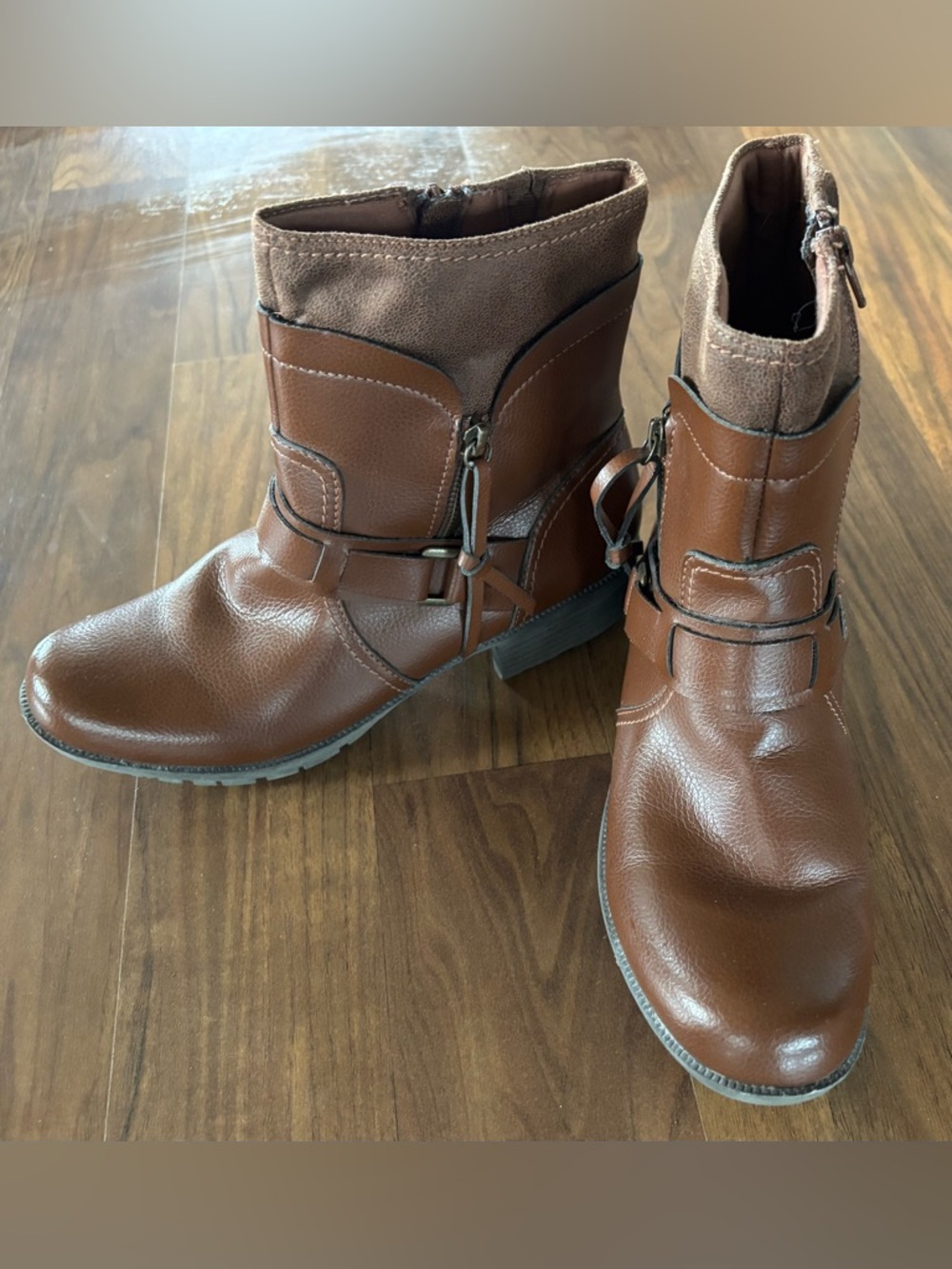 Clarks Brown Leather Ankle Riding Boots Riddle Avant Size 10